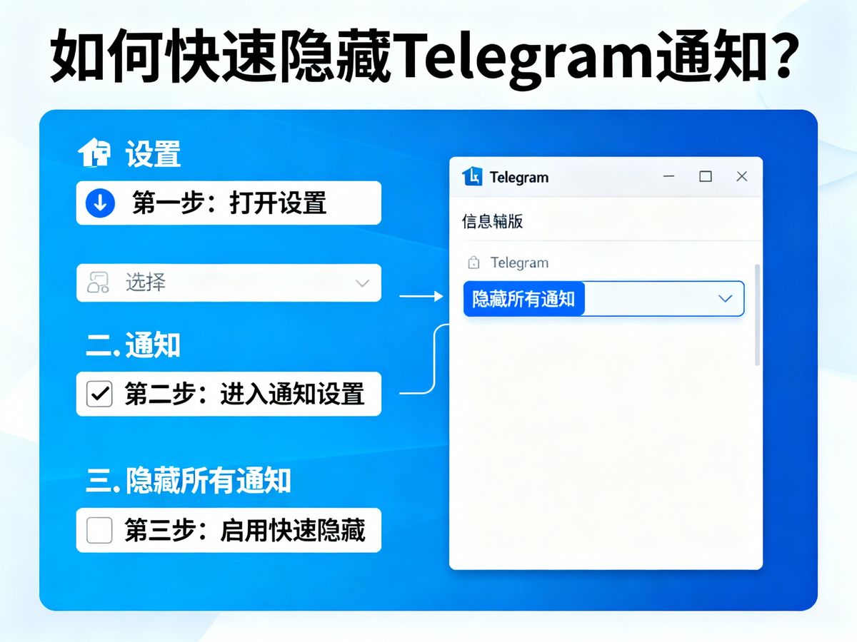 Telegram增加快速隐藏所有通知(如何快速隐藏Telegram通知？)