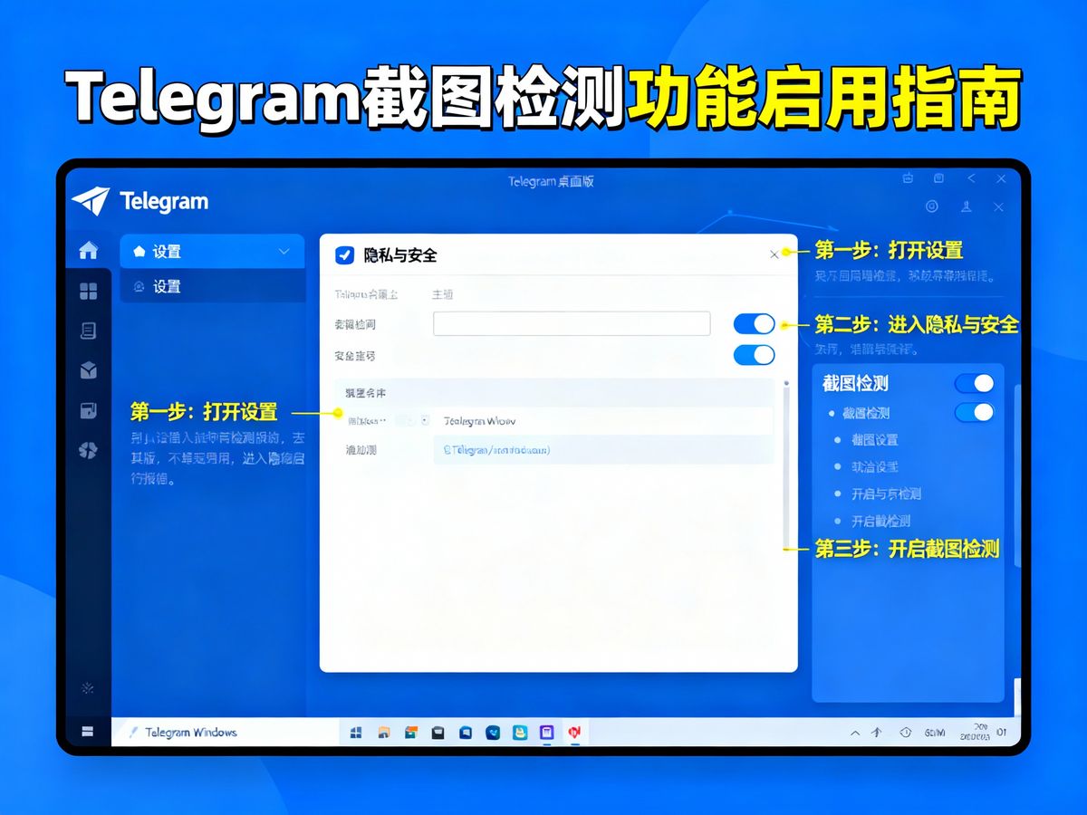 Telegram增加截图检测功能(如何在Telegram启用截图检测)
