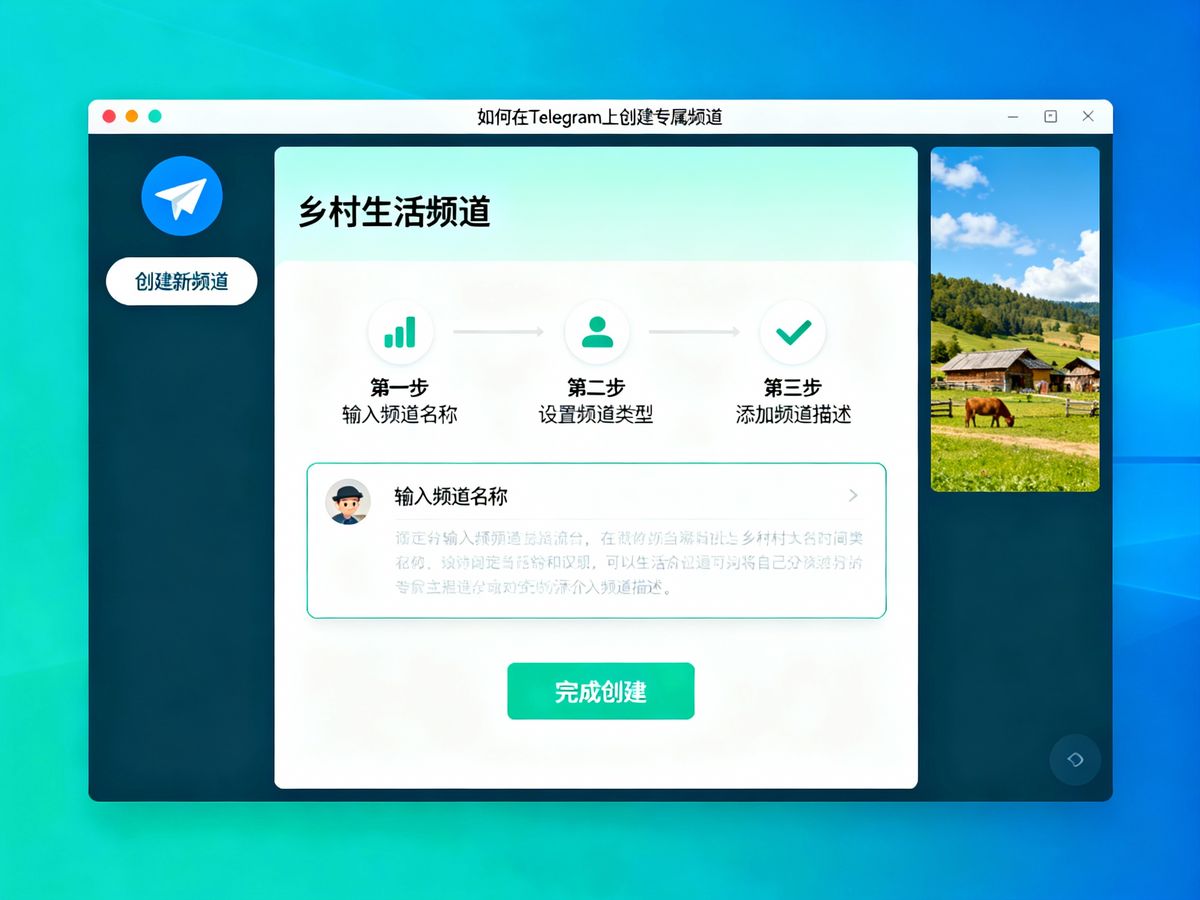 Telegram推出乡村生活频道(如何在Telegram上创建专属频道)