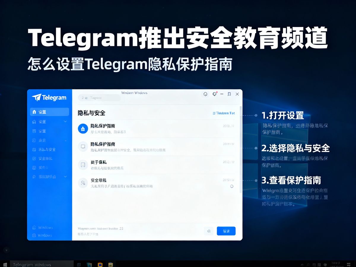 Telegram推出安全教育频道(怎么设置Telegram隐私保护指南)