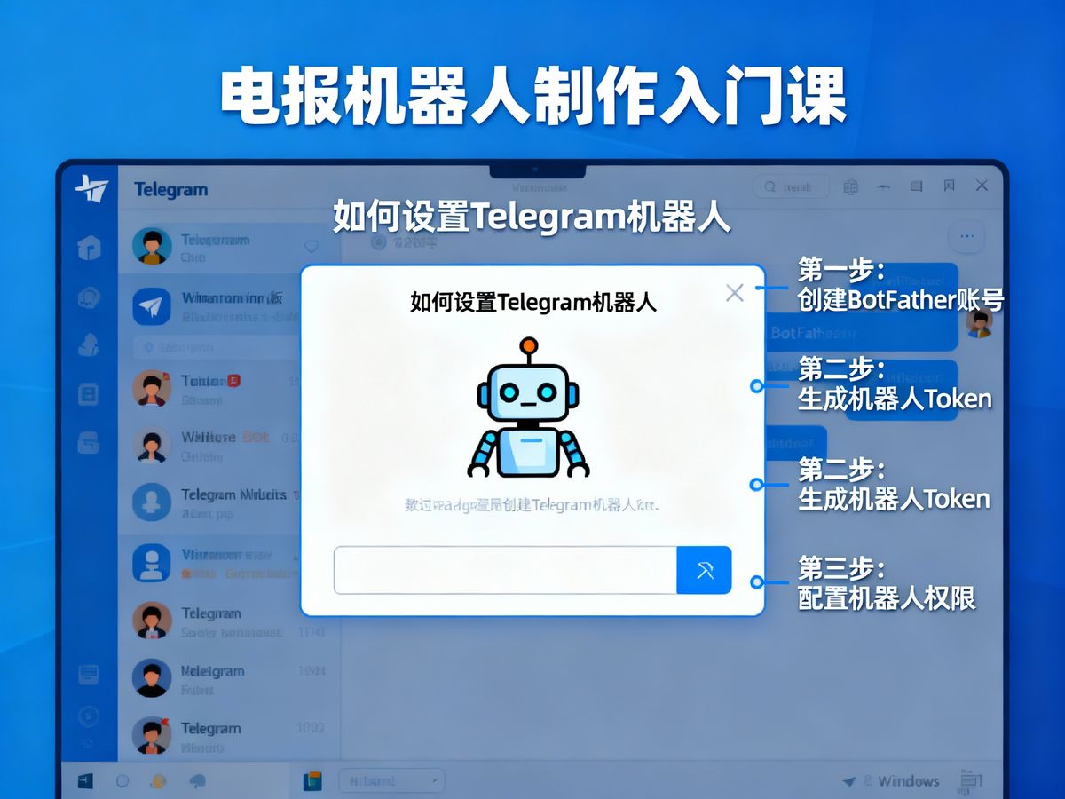 电报机器人制作入门课(如何设置Telegram机器人)